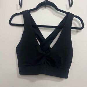 Fabletics Crisscross Black Sports Bra Yoga Gym Athletic Loungewear Athleisure